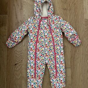 Mini Boden Colorful Floral Kids Snowsuit